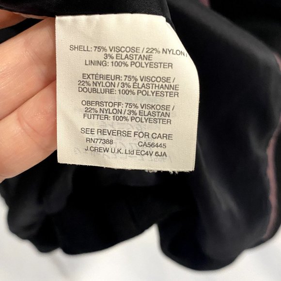 J. Crew 365 Going Out Blazer In Stretch Twill Black Size 14 - Picture 4 of 10